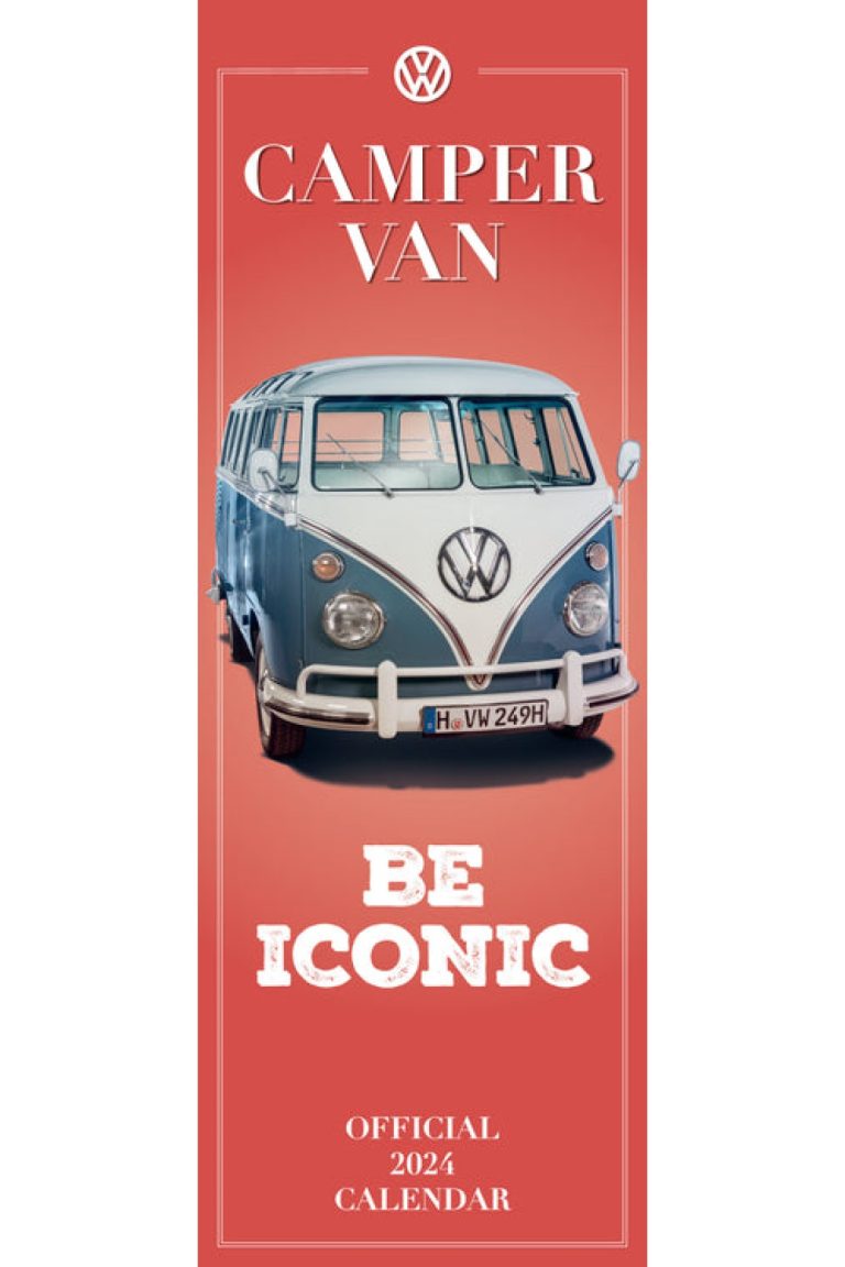 VW Campervan Slim Wall Calendar 2024 Grange Communications