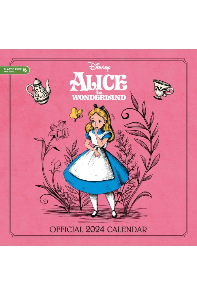 Disney Alice In Wonderland Square Wall Calendar 2024 Grange   ALICE IN WONDERLAND 295x295mm CAL PF 2024 Main 683x1024 