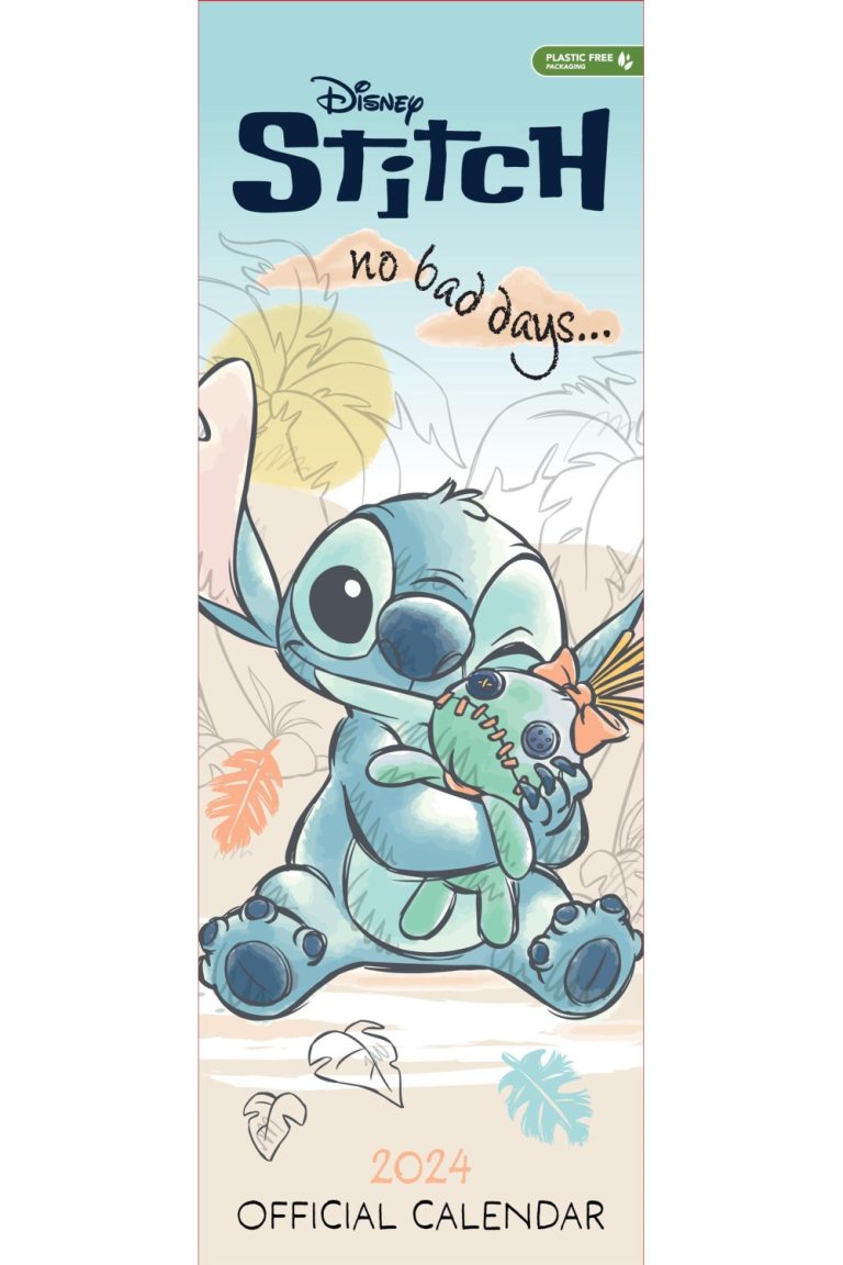 Lilo and Stitch Slim Wall Calendar 2024 Grange Communications