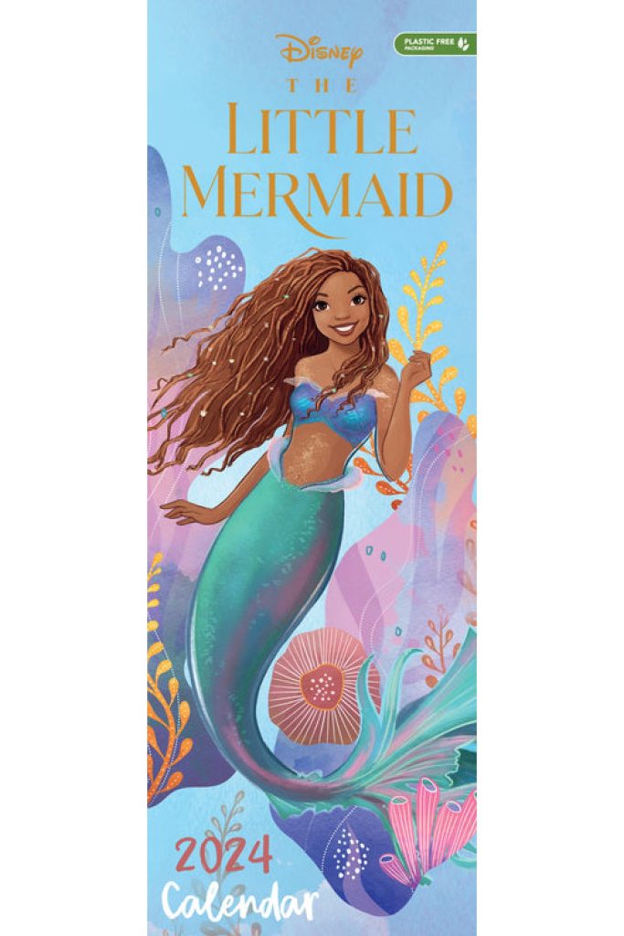 The Little Mermaid Slim Wall Calendar 2024 Grange Communications